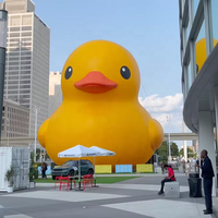 Canard jaune gonflable géant Zhenmei pour la publicité, canard en caoutchouc jaune gonflable géant de dessin animé