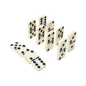 Jeu de dominos en acrylique personnalisé <span class=keywords><strong>à</strong></span> 5 couches de qualité supérieure vente en gros en vrac <span class=keywords><strong>Domino</strong></span> en acrylique laminé noir blanc jeu de société de puzzle pour enfants et adultes - Product Image 4