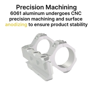 ขาตั้งกล้องแบบ Cantilever ยี่ห้อ ACUMETA รุ่น Bastion สำหรับหลอดขนาด 20 มม. ความสูงตรงกลาง 1.5 นิ้ว สำหรับกิจกรรมกลางแจ้งทางยุทธวิธี (ระยะห่างระหว่างหลอด 60 มม. สีเงิน) - Product Image 3