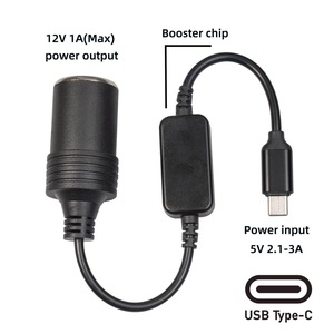 <b>Usb</b> Boost Cable 5V To 12V Cigarette Lighter <b>Socket</b> Car Power Adapter 27Cm For Dashcam - Product Image 4