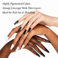 Ensemble de vernis gel noir et blanc Vinimay, normes européennes, sans HEMA ni TPO, livraison rapide, gel de base classique pour la couleur des ongles, pour le nail art