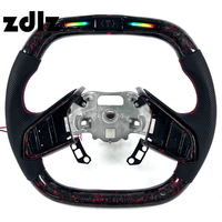 Volant en fibre de carbone forgé avec affichage LED personnalisé pour Chevrolet Corvette C8 Z06 ZR1, accessoires intérieurs de voiture