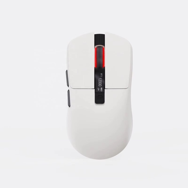OEM Ultra Lightweight 2.4G BT Wired Connection OLED Screen Programmable Tri-Mode Wireless Mouse