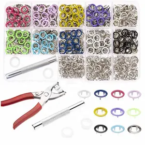 200 Sets 9.5MM Enamel Coating Metal Five-Prong Buckle Press Button Five-Claw Prong Snap Buttons