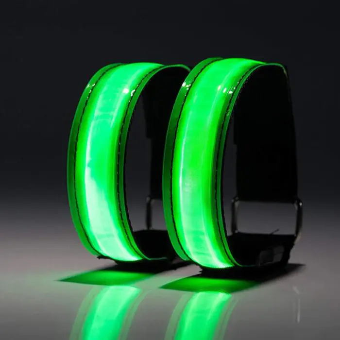 Party Supplies Nylon Sport Custom Glow Sticks Light Up Rechargeable Armband Wristband Flash Led Bracelet