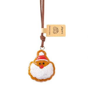 Pendentif Père Noël créatif en forme de bretzel de Noël, accessoire de sac écologique, décoration DIY faite main, tendance et de niche - Product Image 1