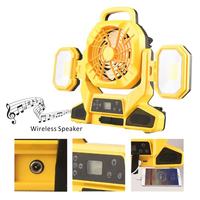 Lampe de travail portable LED COB 5000LM 28W IP20 rechargeable avec haut-parleur sans fil pour réparation automobile d'urgence et garage