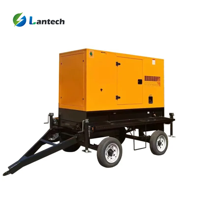 100kw trailer diesel generator 125kva mobile type wheels diesel generator