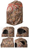 Tente de chasse légère et portable camouflage pour 1 personne, chaise-tente, abri de sol en matériau camouflage Mossy Oak Break-Up Country