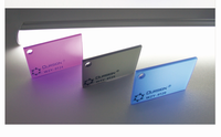 Plaque acrylique transparente en PMMA de 1 mm, 2 mm, 3 mm, résistante aux rayures, effet jour et nuit