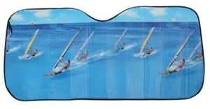 130*60 xe che nắng phim hoạt hình thiết kế cảnh quan phía trước bánh kính visor với lá nhôm tăng cường che nắng cho tầm nhìn tốt hơn - Product Image 3