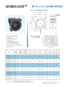 Aidecoolr 12V Ventilador Centrífugo BF5025 50mm Multi-Função Mini Ventilador para Bidé Purificador De Ar Impressora 3D com Lâmina De Plástico - Product Image 2