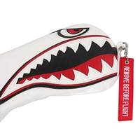 Drop-Shipping Straight Bombs Green PU Leather War Shark 460cc Golf Club Driver Cover