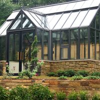 Fenêtre à persiennes fixe isolée en verre trempé en aluminium anti-vent, norme européenne personnalisée, pour pergola résidentielle