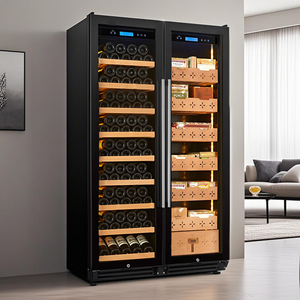 Humidor de Cigarros y Enfriador de Vino Jiufu con Compresor Grande, Doble Puerta, Puerta de Vidrio, Sin Escarcha, de Lado a Lado - Product Image 1
