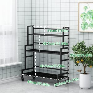 <span class=keywords><strong>Support</strong></span> à plantes en métal à 3 niveaux pour balcon de jardin, salon, plusieurs plantes en pot, échelle pour plantes, table - Product Image 3