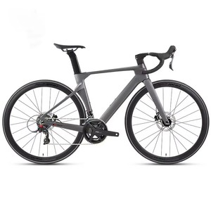 Bicicleta de Carretera con Cuadro de Fibra de Carbono Completo, 22 Velocidades, Ruedas con Frenos de Disco Hidráulicos, Ligera, Directo de Fábrica, Reduce la Resistencia, Color Rojo - Product Image 2