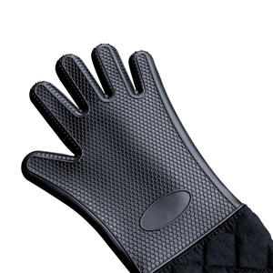 Gants de cuisine en silicone nid d'abeille résistants à la chaleur, extra longs, 60 cm, pour barbecue et four - Product Image 5