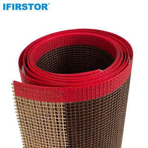 Kolay temiz yapışmaz küçültme sarma makinesi ısı tüneli gıda sınıfı PTFE fiberglas açık örgülü konveyör bant - Product Image 4