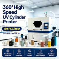 Pasokan Pabrik Print Head Ricoh C180 UV Printer Silinder Industri Otomatis Baru 360 Derajat Kecepatan Tinggi Botol Tinta Kaleng Cangkir