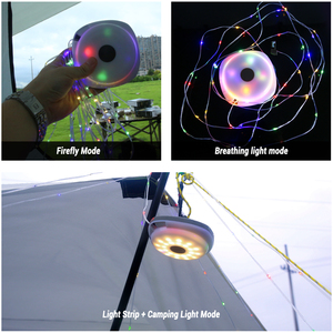 2-في-1 سلسلة أضواء تخييم ومقاومة للماء IPX6 قابلة لإعادة الشحن ، تصميم فانوس mAh بطارية تعمل بالطاقة # الفلبينية - Product Image 6