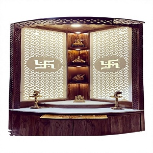 Beautiful and Stylish Wooden Pooja <b>Mandir</b> Designs Contemporary Carving Pooja <b>Mandir</b> for Living Area Custom Made Carved <b>Mandir</b> - Product Image 1