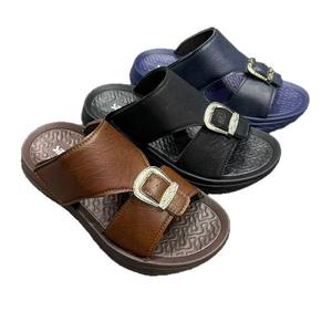 थोक बिक्री पुरुषों के आकस्मिक फैशन बकल स्ट्रैप खुले पैर की अंगुली पु चमड़े के आदमी स्लाइपर गर्मियों के अरबिक प्लेटफॉर्म समुद्र तट स्लाइड मैन स्लिपर - Product Image 1