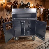 Boîte à équipement équestre en acier personnalisée de haute qualité, coffre à équipement portable, armoire de stable