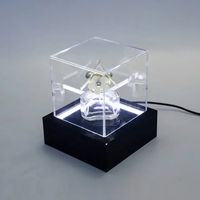 Boîte de présentation acrylique avec Led Boîte acrylique pour affichage de la figure Boîte de rangement acrylique avec lumière LED