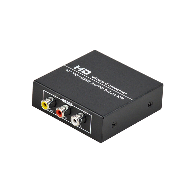 FJ-AH1308 FJGEAR Factory Price RCA to HDMI Auto Audio Video Converter 1080P for TV Adapter Composite RCA CVBS for HD Player DVD