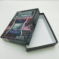 Boîte à puzzle pliable magnétique en carton rigide mat biodégradable avec doublure en éponge en matériaux recyclés noirs