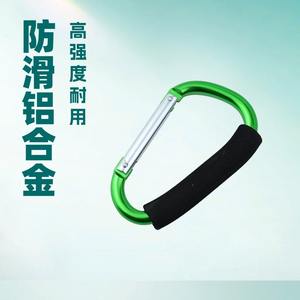 Aluminum Alloy D Type <b>Carabiner</b> 60kg Load Anti Slip For Hiking Outdoor Use - Product Image 1