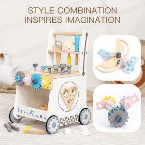 Marche-bébé en bois avec outils, jouet pour bébés et tout-petits, construction robuste, pour filles et garçons de 1 à 3 ans - Product Image 6