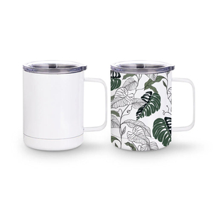 PYD Life – Tasse de voyage isotherme vierge de 10 oz pour sublimation, avec poignée et couvercle, pour impression personnalisée par presse à chaud – Vente en gros - Product Image 5