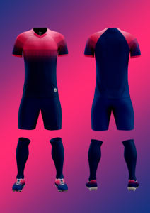 Set Jersey Sepak Bola Penuh Pria, Sublimasi Kustom 100% Poliester - Product Image 3