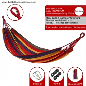 <span class=keywords><strong>Hamaca</strong></span> de Lona Reforzada con Hebillas Metálicas Tipo Pico de Pato, de Alta Capacidad de Carga, Fácil de Transportar - Product Image 2