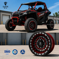 Jantes UTV personnalisées en aluminium vert néon à rayons fins, 14/15 pouces, 4x156, tout-terrain, compatibles avec Polaris RZR 1000