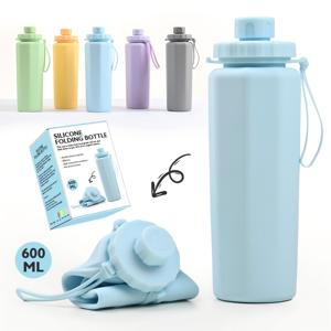 Wholesale Eco-Friendly BPA-Free Soft Silicone <b>Water</b> <b>Bottles</b> Custom Logo Unique Design <b>for</b> <b>Kids</b> Children Drinking Drinkware - Product Image 1