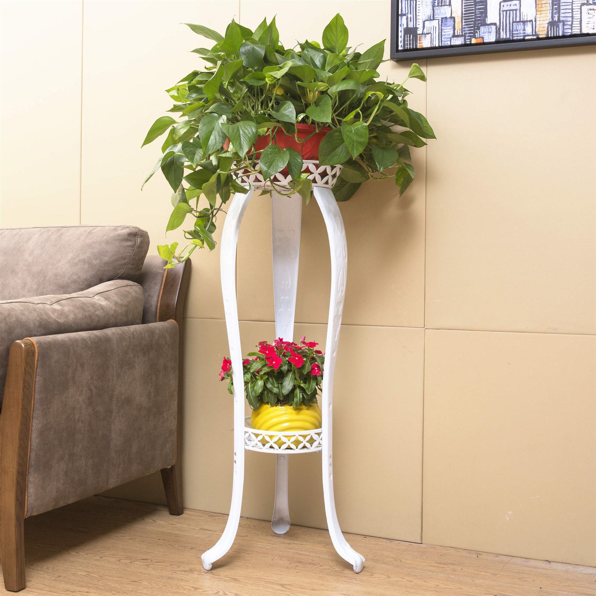 Deux couches blanches, 105 cm de haut