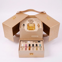 Emballage cadeau de parfum Diwali réutilisable de qualité supérieure, personnalisé avec estampage à chaud doré, boîte à tiroir rigide double couche avec insert en velours