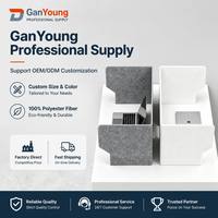 Panel de Privacidad para Escritorio de Fibra de Poliéster de Fácil Instalación, Divisor Acústico Absorbente de Sonido para Estación de Trabajo de Oficina, Sin Necesidad de Taladrar