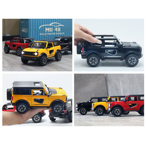 YZ MODEL 1:24 Modèle de simulation Bronco en alliage métallique, jouet tout-terrain avec toit ouvrant, voiture moulée sous pression à rétrofriction, lumières et sons, piles AG3, <span class=keywords><strong>pour</strong></span> les 3 ans et plus - Product Image 2
