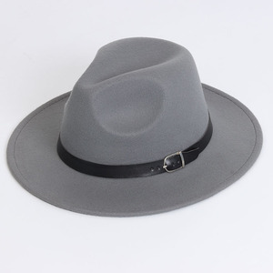 Nouveau Chapeau en feutre couleur unie 2026, style <span class=keywords><strong>Homburg</strong></span> rétro britannique jazz, unisexe pour adultes, toutes saisons, pour la pêche et le style gentleman, pour l'approvisionnement transfrontalier - Product Image 6