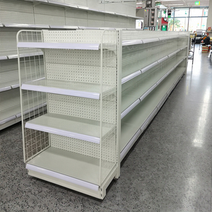 Estante <span class=keywords><strong>de</strong></span> equipo Estantería Góndola Exhibición <span class=keywords><strong>de</strong></span> metal Tienda <span class=keywords><strong>de</strong></span> comestibles Compras usadas Supermercado Estantes <span class=keywords><strong>de</strong></span> almacenamiento sólidos <span class=keywords><strong>de</strong></span> un solo lado - Product Image 2