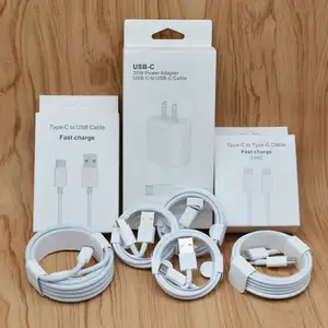 สายเคเบิ้ลเดิมสำหรับ iPhone สายดาต้าชาร์จแบบเร็ว kable 1M 2M ladekabel cargador 2.4A ชาร์จ USB สำหรับ iPhone