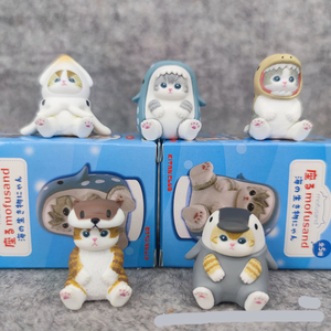 5 unids/set 5CM caja ciega tiburón gato Mofusand Kawaii Figuinre japonés Q Ver figura de <span class=keywords><strong>Anime</strong></span> muñeca de juguete - Product Image 3