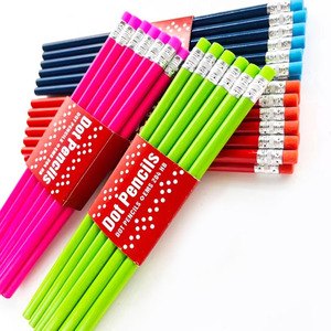 Lot de crayons hexagonaux colorés Surwin, 144 pièces avec gomme, fournitures éducatives pour étudiants, économique - Product Image 3