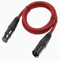 Câble micro multifonctionnel 3 broches XLR mâle-femelle, câble tressé pour contrôle des éclairages de scène DMX512