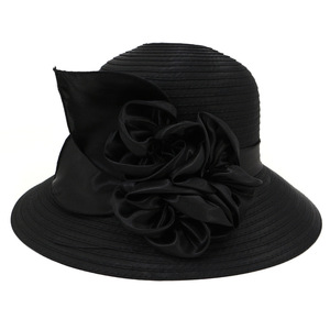 X1629 Mujeres Luxury Ruffle Brim Floral Elegant Horse Racing Caps Lady Millinery and Fancinators - Product Image 5