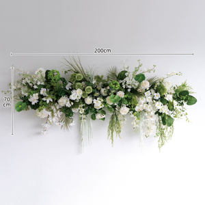 Arrangements naturels réalistes en rangée verte faits à la main pour la décoration de table de mariage, la décoration de magasin de vêtements, les fournitures en gros - Product Image 2